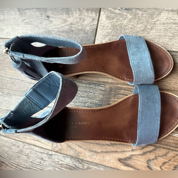 Blue Sandal with Ankle Strap - Picture 3 of 9